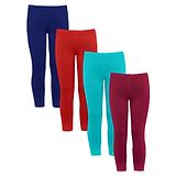 Naughty Ninos Solid Pack Of 4 Ankle Length Leggings - Multi Color