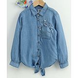 Vitamins Full Sleeves Denim Top - Blue