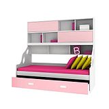 Alex Daisy by Tiffany Alex Daisy Wooden Bunk Bed Hybrid - Pink