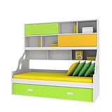 Alex Daisy by Tiffany Alex Daisy Wooden Bunk Bed Hybrid - Yellow And Green