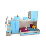 Alex Daisy by Tiffany Alex Daisy Wooden Play Bunk Bed - Blue And Maple