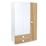 Alex Daisy by Tiffany Alex Daisy Wooden Three Door And Two Drawer Wardrobe Oak - Brown