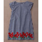 The Dragon and the Rabbit The Dragon & the Rabbit Tulip Dress - Navy With Red Flower