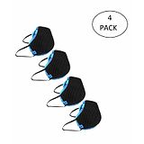 Fastrack Super Shield 4 Layer Reusable Mask Black - Pack of 4