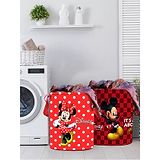 Disney By Kuber Mart Industries Laundry Bag Disney Minnie & Mickey Print Set Of 2 - Red Maroon