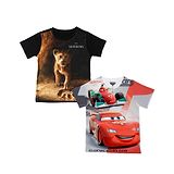 Disney By Wear Your Mind Disney By Crossroads Pack Of 2 Half Sleeves Lion King & Cars Printed Tees - Multi Colour