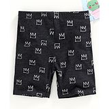 Fox Baby Shorts Crown Print - Black