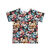 Disney By Wear Your Mind Disney By Crossroads Mickey Mouse Print Half Sleeves Tee - Black