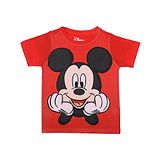 Disney By Wear Your Mind Disney By Crossroads Mickey Mouse Half Sleeves Tee - Red