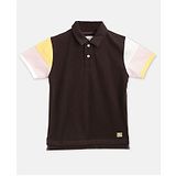 Cherry Crumble by Nitt Hyman Half Sleeves Solid Polo T-Shirt - Multicolor