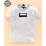 Tommy Hilfiger Half Sleeves Slim Fit T-Shirt  - Grey