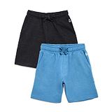 Campana Pack Of 2 Solid Colour Shorts - Grey & Blue