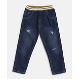 Tales & Stories Tales and Stories Rugged Full Length Solid Joggers - Blue