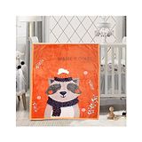 Baby Moo Two Ply Blanket Fox Print - Orange