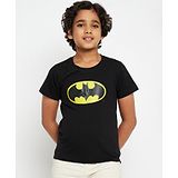 Batman DC By Wear Your Mind Batman By Crossroads Batman Character Print Half Sleeves Tee - Black