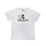 Disney By Wear Your Mind Disney By Crossroads Half Sleeves Mickey Mouse Print Tee - White