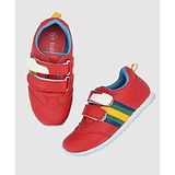 TUSKEY Double Velcro Closure Jogger Shoes - Red