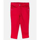 Peppermint Solid Colour Capri - Red