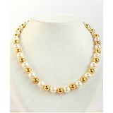 Milyra Necklace Pearls - Golden