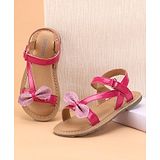 Babyoye Sandals Bow Appliques - Pink