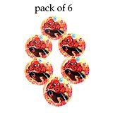 Funcart Spiderman Paper Plate Pack Of 6 - Multicolour