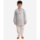 Lil Drama Full Sleeves Printed Kurta - Blue