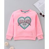 Vitamins Full Sleeves Sweatshirt Heart Print - Pink