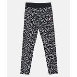 PUMA Full Length Leggings All Over Text Print - Black