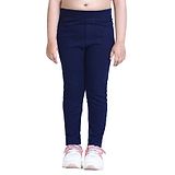 Naughty Ninos Full Length Solid Jeggings - Navy Blue