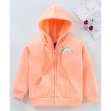 Vitamins Full Sleeves Hoodies Text Print - Neon Orange