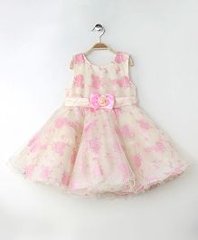 babyhug one shoulder frock rose applique