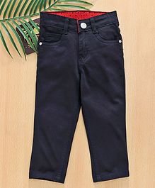 Babyhug Full Length Trousers Solid Print - Maroon