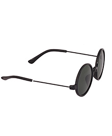 Spiky Classic Round Kids Sun glasses - Black & Green Image
