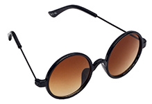 Spiky Round Sunglasses - Brown Image