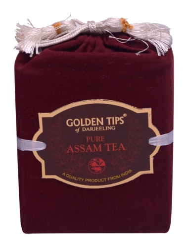 Golden TIps of Darjeeling - Pure Assam Tea with Velvet Pouch