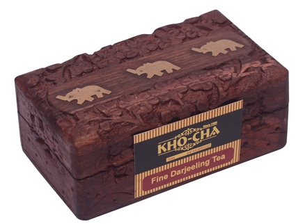 Kho-Cha Fine Darjeeling Tea in Wooden Carved Box