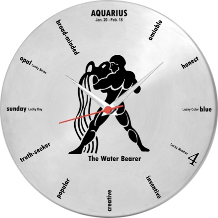 Ravenn - Aquarius Sun Sign Wall Clock