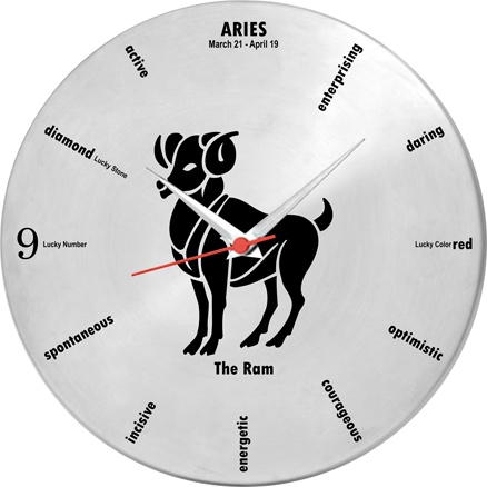 Ravenn - Aries Sun Sign Wall Clock