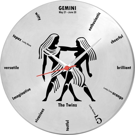 Ravenn - Gemini Sun Sign Wall Clock