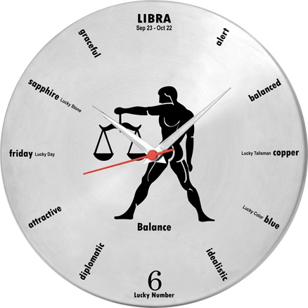 Ravenn - Libra Sun Sign Wall Clock