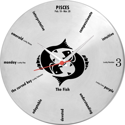 Ravenn - Pisces Sun Sign Wall Clock