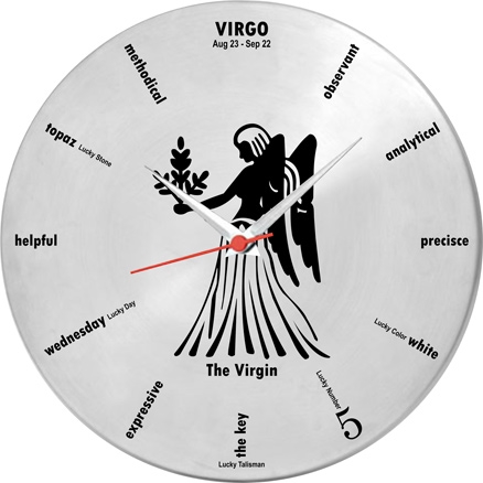 Ravenn - Virgo Sun Sign Wall Clock