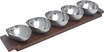Ravenn - Sauce Serving Set With Wooden tray