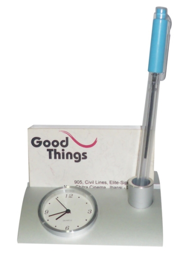 Ravenn - Table Clock With Card holder and Pen Stand