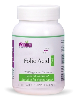 Zenith Nutrition Folic Acid - 2 mg