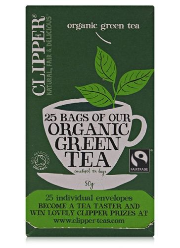 Clipper Organic Green Tea enveloped tea bags