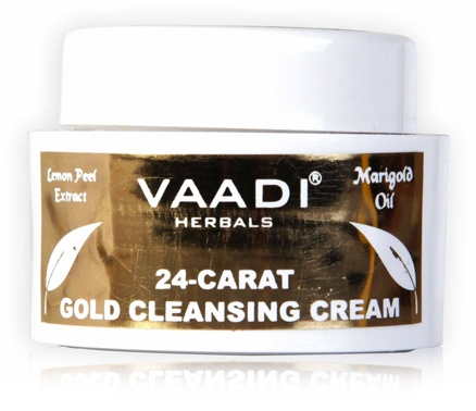 Vaadi Herbals 24 Carat Gold Cleansing Cream - Marigold Oil & Lemon Extracts