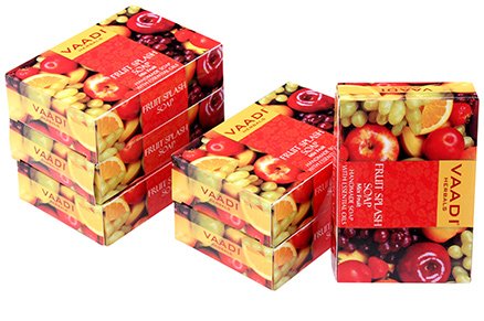 Vaadi Herbals Fruit Splash Soap - Super Value Pack Of 6
