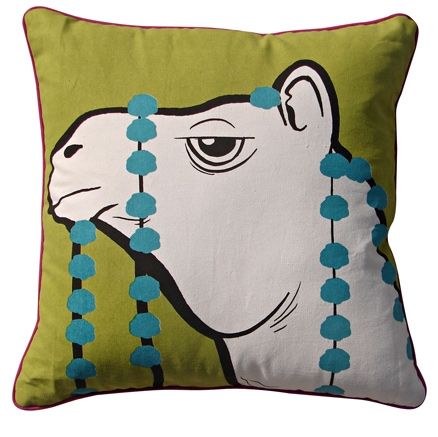 Home Blendz Cotton Printed Cushion Cover Without Fillers - Camel