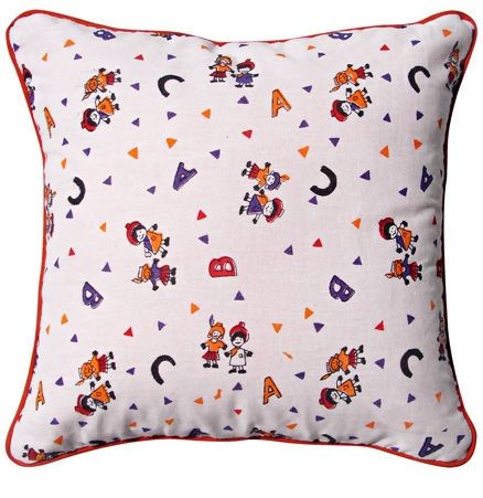 Home Blendz Cotton Printed Kidz Cushion Cover Without Fillers - Alphabets